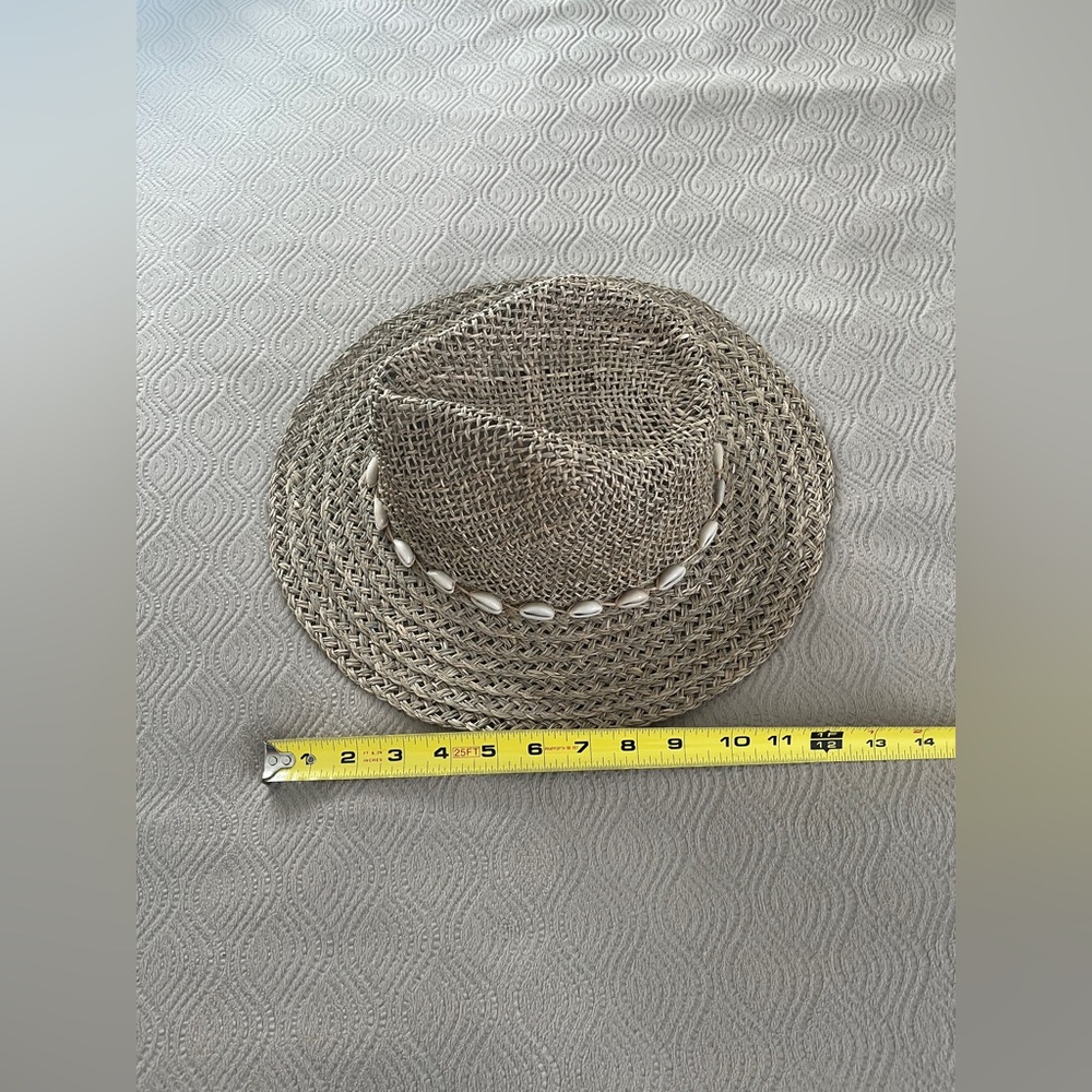 Free People X San Diego Hat Company Seagrass fedora with shell trim - Picture 13 of 15
